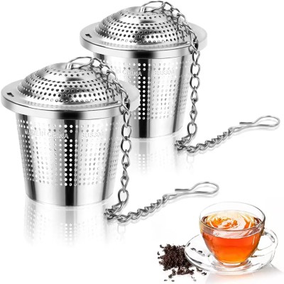 Stainless Steel Wire Mesh Spherical Tea Strainer Chain and Hook