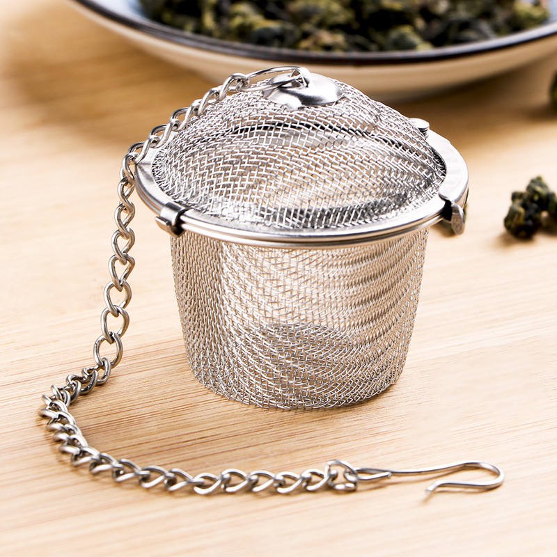 304 stainless steel tea infuser with chaining for tea and home cooking metal Strainer for kettle